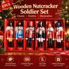 Wooden Painted Nutcracker Soldier Set of 6