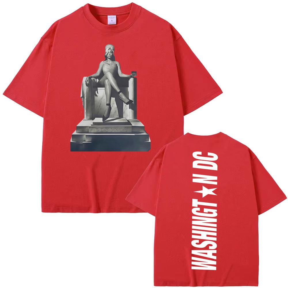 Beyonce Cowboy Carter Washington DC Tour 2025 T Shirts Unisex Women Clothing Fashion Vintage Cotton Short Sleeve Tshirt Streetwear