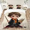 3pcs Harry Potter with Wand and Book Bedding Set Includes Comfortable Bedding with Stylish Design for Bedroom,  H049