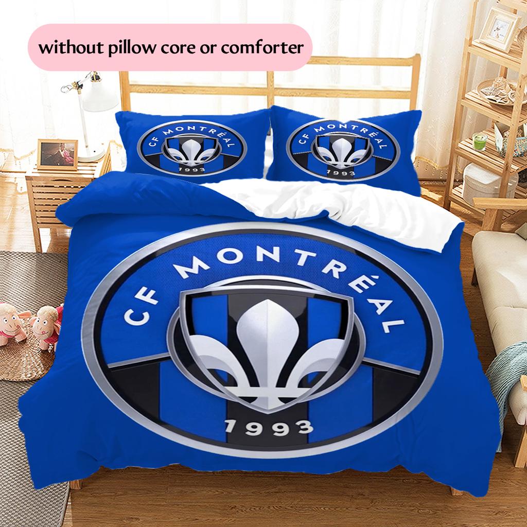 CF Montreal Pattern Bedding Home Decoration Birthday Gift (1 * Duvet Cover + 2 * Pillowcase, Without Core)