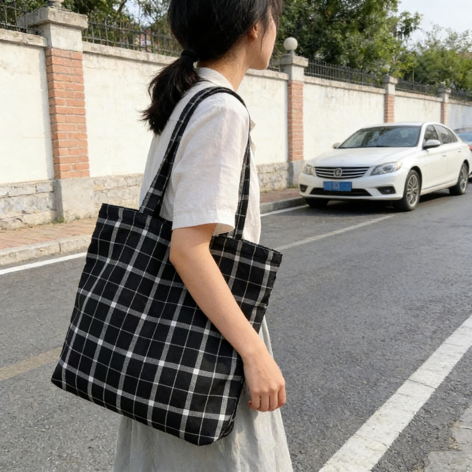 Korean Canvas Women Shoulder Bag Big Female Student Tote Shopper Bag 2026 Large Fashi Cott Cloth Girl Bookbag Woman Handbags чёрный