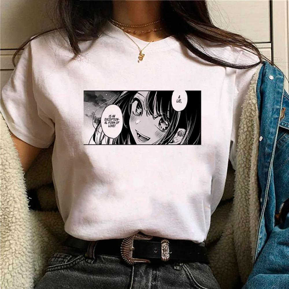 Animation Print T-Shirt Rundhalsausschnitt Kurzarm T-Shirts Lässige Oberteile Damen Lockerärmlig Mode Trendig Weiß Kleidung Sommer
