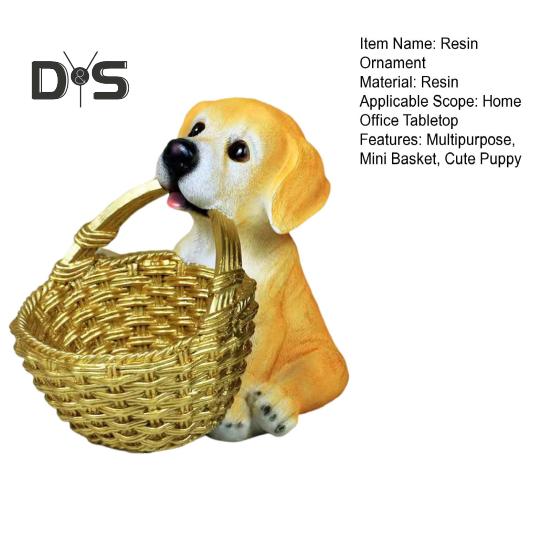 Yavru Köpek Anahtar Tepsisi Reçine Mini Saklama Sepeti Köpek Süsleme Saklama Kabı Giriş Masası Ev Ofis Dekoru için Anahtar Tutucu