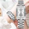 CRRJU New Watch 5017 Women's Watch Stainless Steel Strap Simple Square Business Fashion Watch