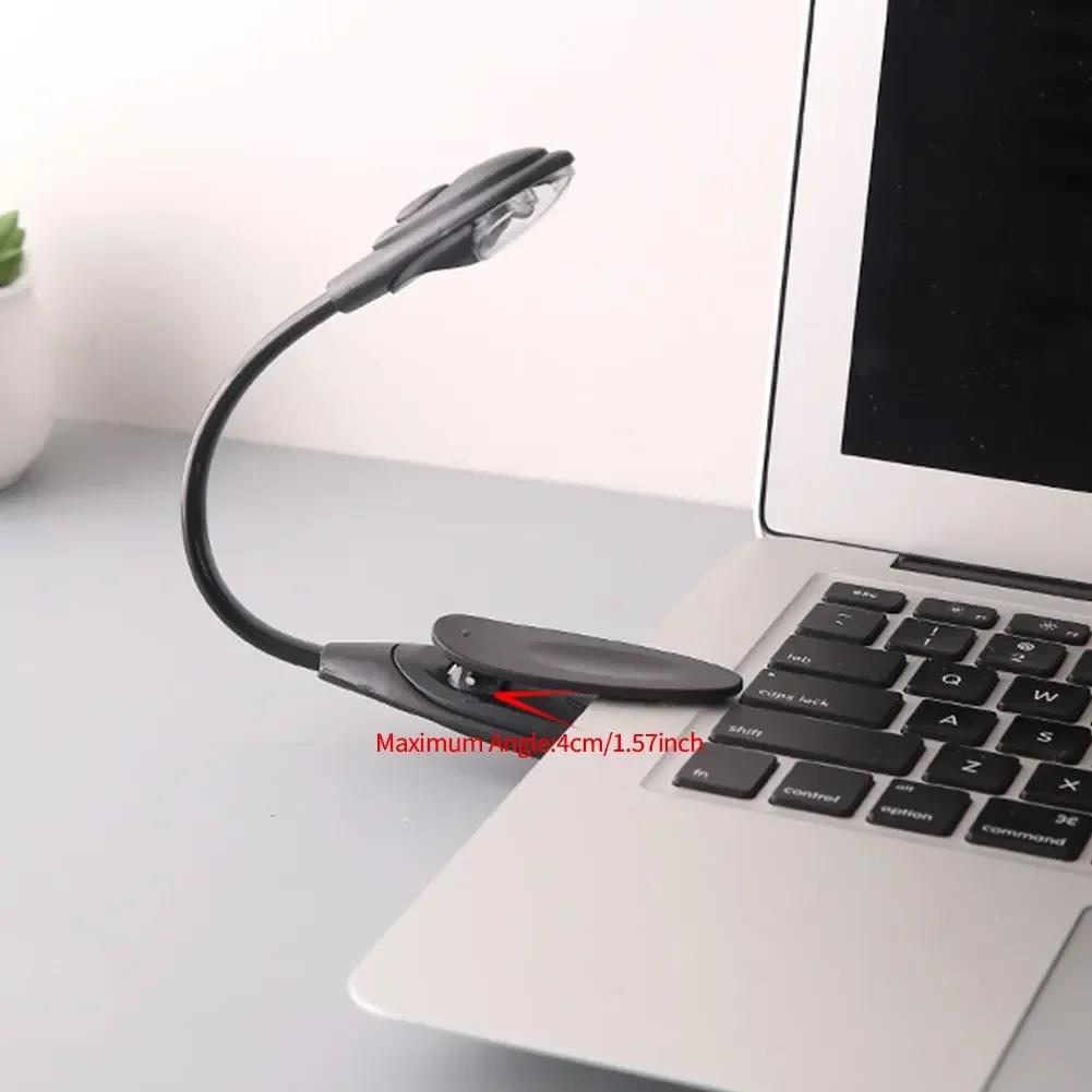 Mini LED Book Clip Light Adjustable Desk Clip Lamp LED Reading Lamp Portable Night Light Clamp for Dorm Bedroom Outdoor Travel
