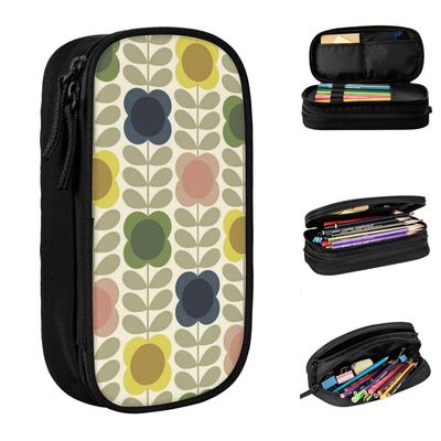 Orla Kiely Floral Retro Flower Pencil Cases Lovely Pen Holder Bags for Student Large Storage Students School Gift Pencil Box