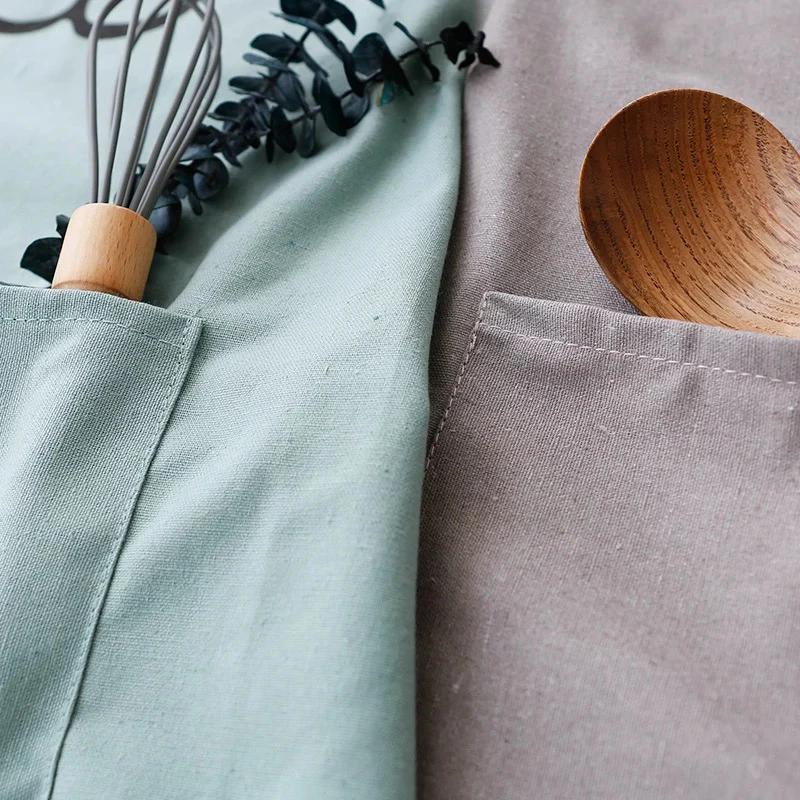 Cartoon Bear Kids Adult Aprons Woman Kitchen Apron BBQ Bib Baking Parent Child Painting Interest Class Apron Home Cleaning Tools