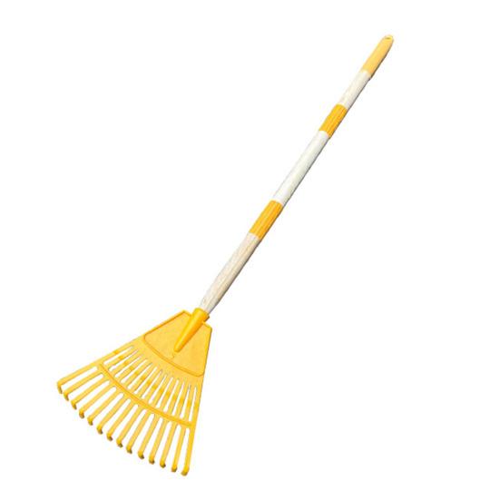 Грабли для листьев Съемная ручка Длина Легкие Садовые грабли Взрослые Дети Выдвижные Садовые грабли Уличный сборщик листьев жёлтый