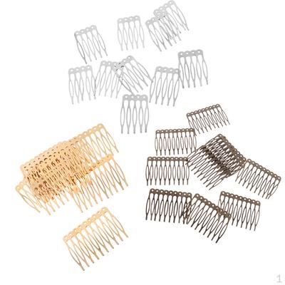 Pack of 30 Blank Hair Comb for Bridal Lady Accessories DIY 5/10