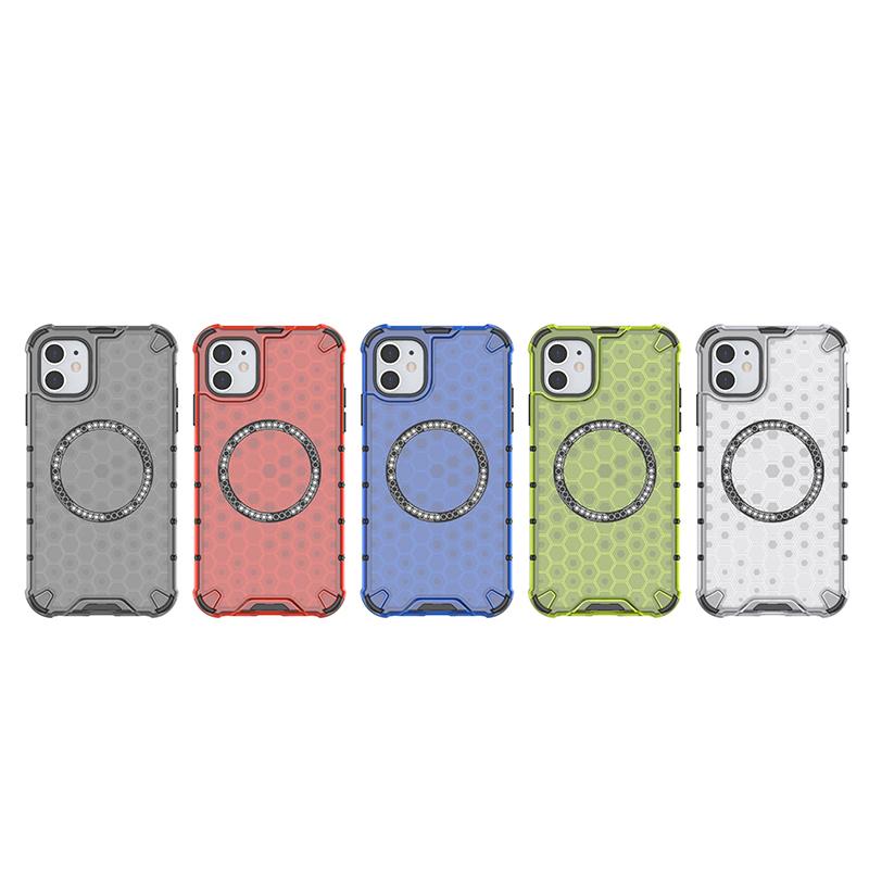 For iPhone11 Pro Max Magnetic Ring Back Cover Phone Case Magsafe Ring Wireless Charge Lens Protect Shockproof Coverage Cases