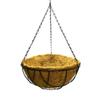 Hanging Basket Flower Pot Half Round Wire Plant Holder with Chain for Porch Garden Balcony