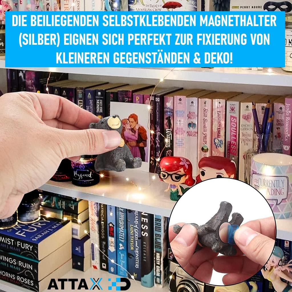ATTAX Metal Plate & Magnetic Holder Set Self-adhesive Mobile Phone Smoke Detector [12 Pcs]