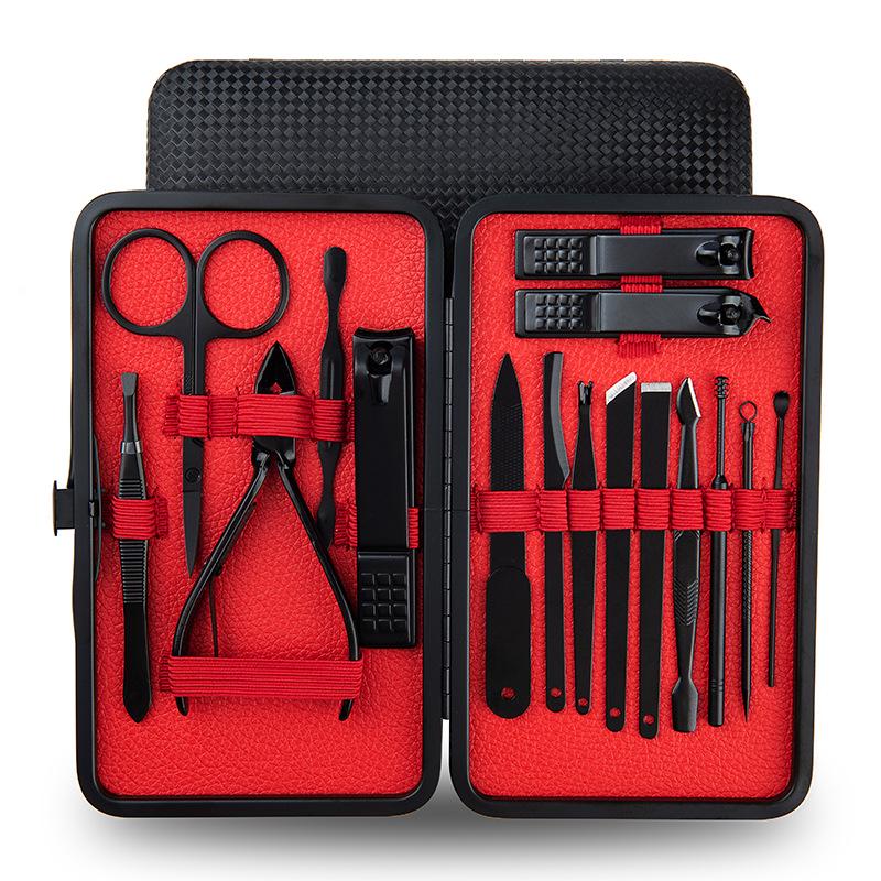 7-Piece Professional Nail & Eyebrow Clippers Set for Manicure and Pedicure