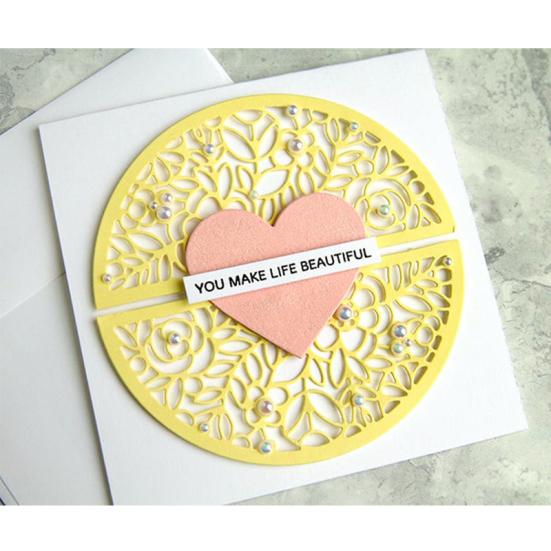 Semicircle Flower Metal Cutting Dies DIY Scrapbooking Paper Cards Album Stencil