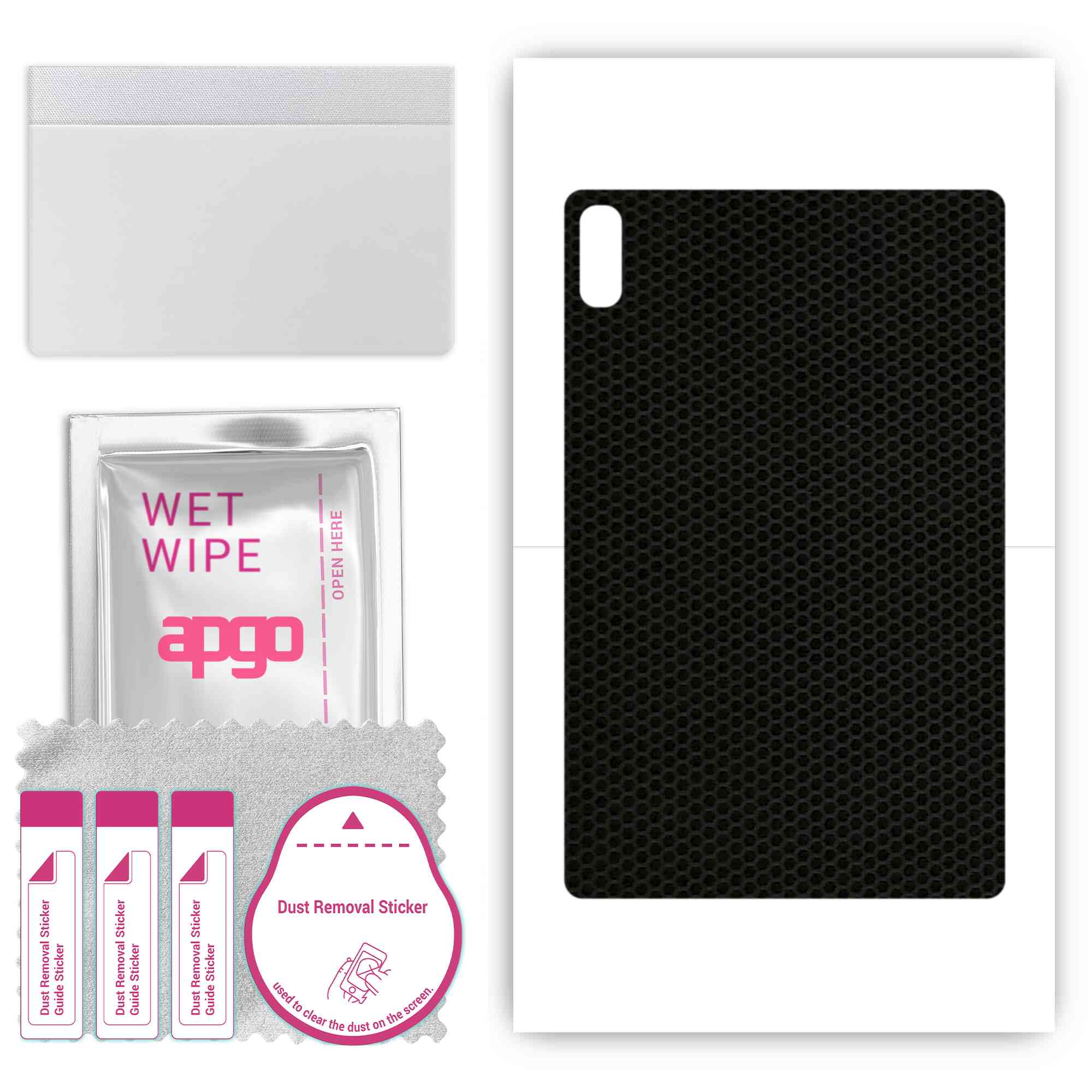 

apgo skin sticker film foil vinyl for the BACK compatible with Lenovo Tab P11 Pro 2nd Gen, scratch-resistant, easy to install - Matrix