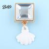Ocean Shell Shoe Charms 6Pcs/Set Summer Beach Charms, Gold-Toned Starfish And Conch Themed Decorations for Clogs Women Girls Holes Scratch-resistant