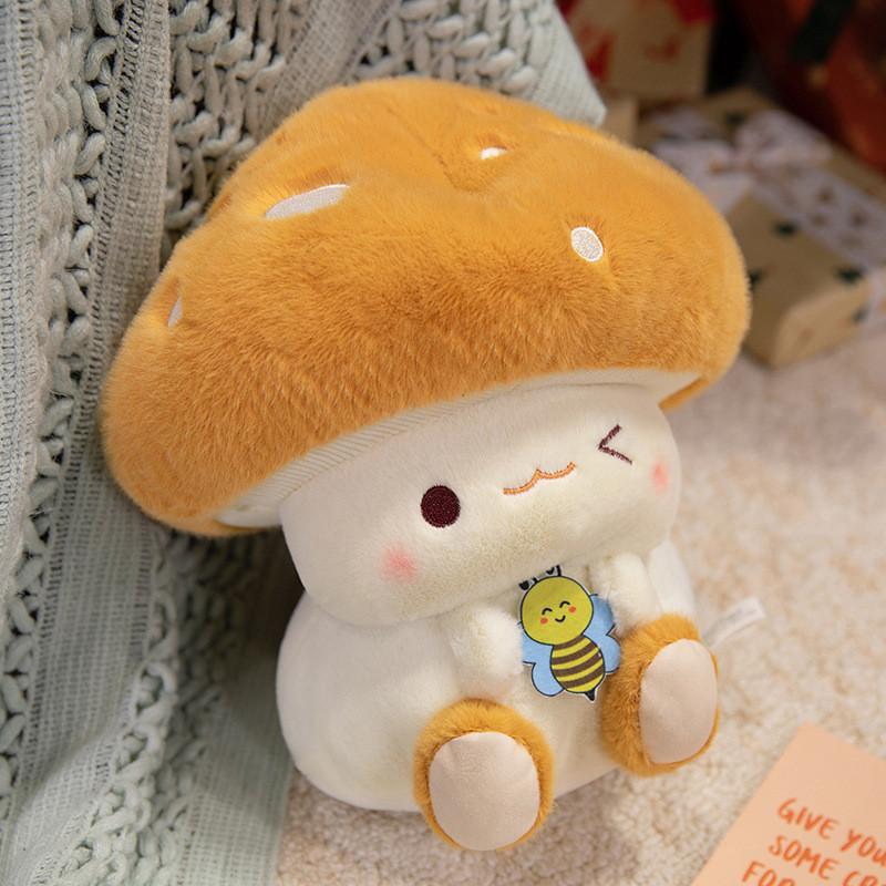 Whimsical Plush Mushroom Toy Material Children Room Decor Festival Gift Dolls