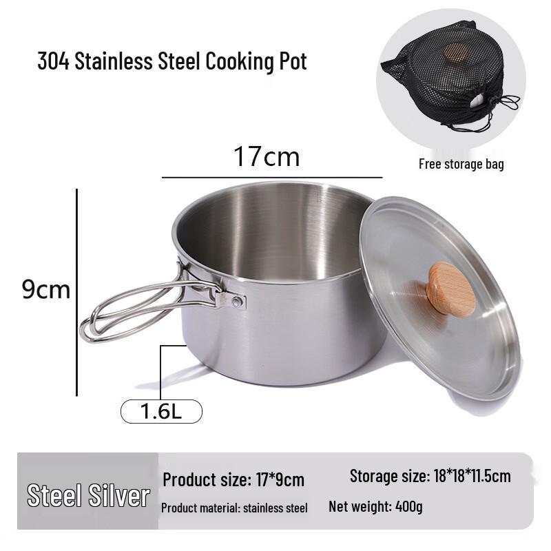 Portable Stainless Steel Camping Cookware