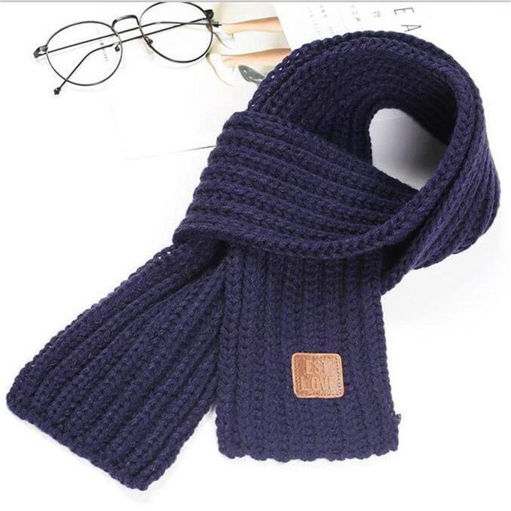 Baby Boys Girls Outdoor Thick Neck Warmer Knitted Scarf Kids Scarf Warm