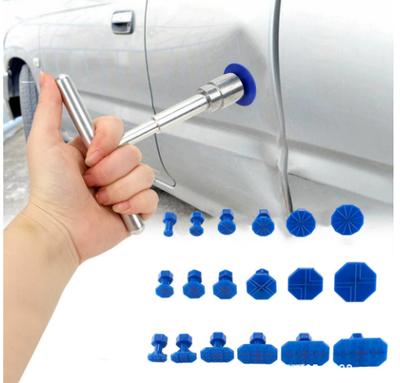 Extracteur de bosses de voiture, Kit d'outils de réparation de voiture avec 18 pièces d'onglets adhésifs en plastique Poignée en T en plastique Débosseleur Universel Pour Accessoire de voiture