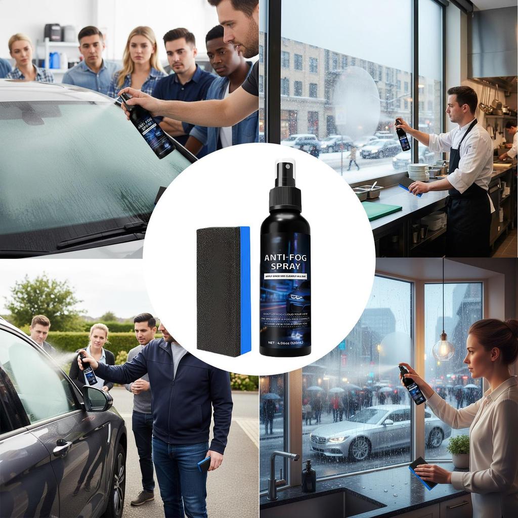 Anti Fog Spray For Car Window Waterproof Easy Application Car Glass Anti Fog Spray For Winter For Drivers Homeowners Men