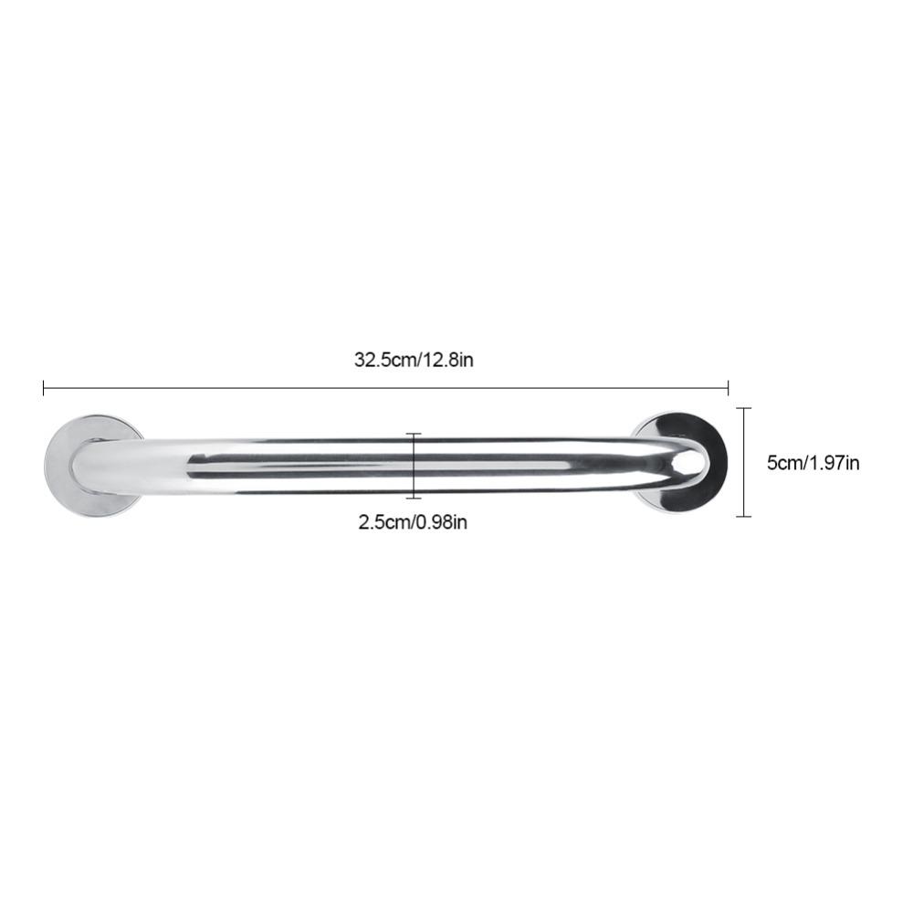 304 Stainless Steel Bathroom Handrail Wall Mounted Shower Safety Bar Bathtub Handrail For Handicap