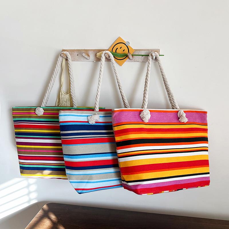 Trendy Dualsided Ethnic Style Canvas Tote With Hidden Pocket For Everyday Carry