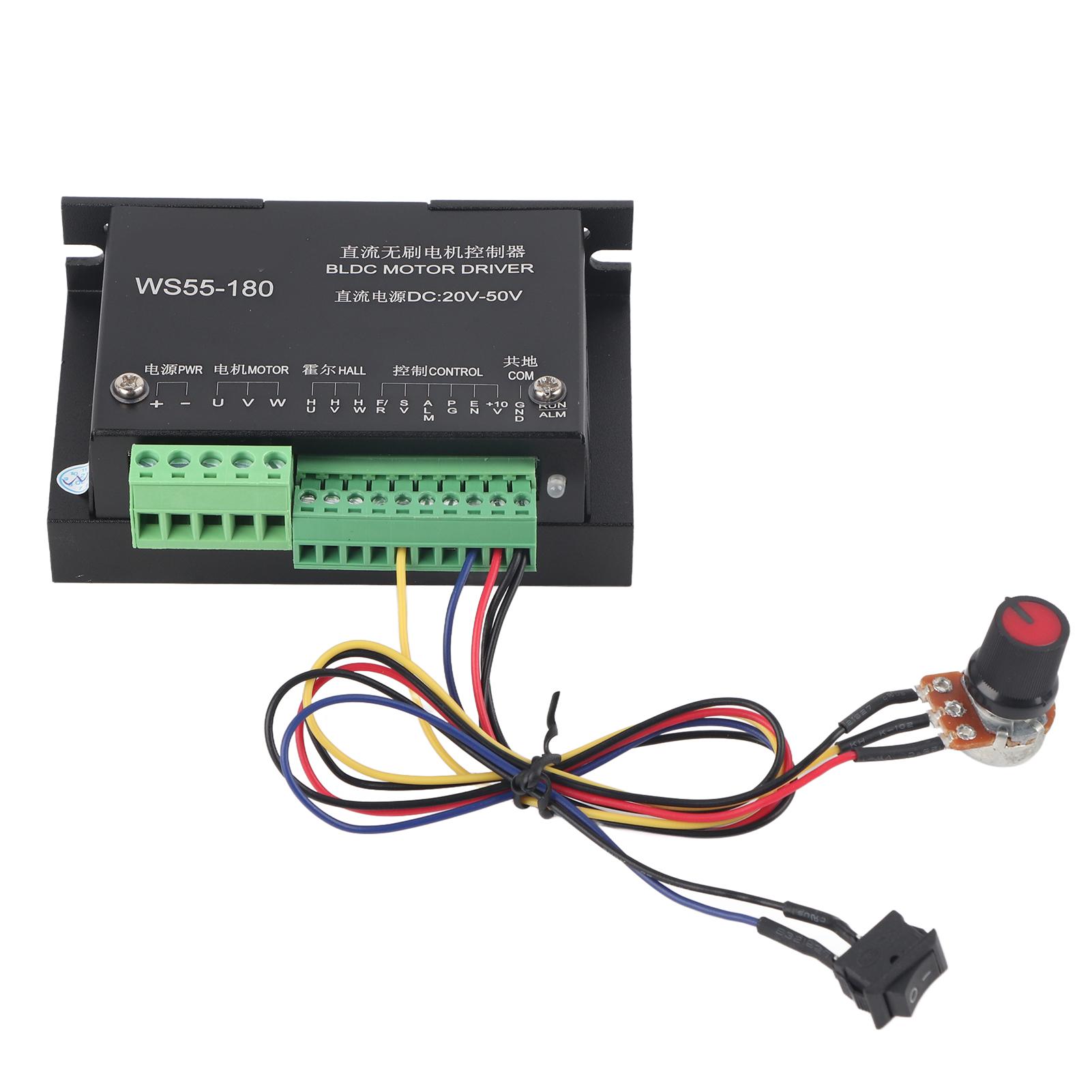 

WS55180 DC 20VКонтролер драйвера двигуна BLDC безщіткового шпинделя з ЧПУ на 50 В