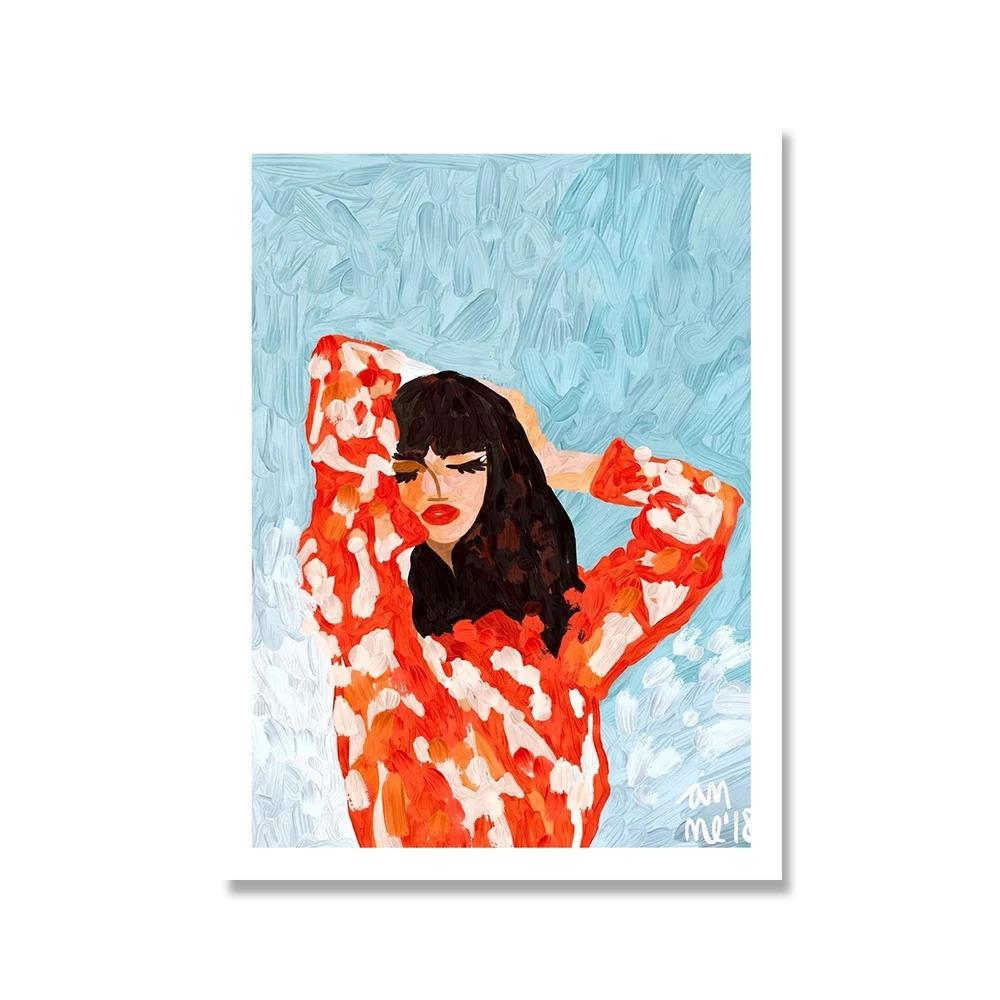 

Современные абстрактные женские постеры с принтом женского мира, мексиканские цвета, холст, картина Миранда, настенные художественные картинки для декора гостиной 21cm×30cm NoFrame