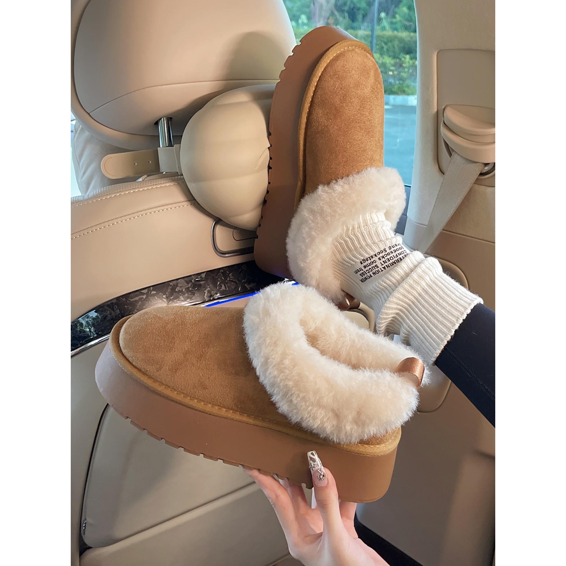

Thick-soled velvet thickened snow boots women s winter warm Northeast Mao Mao Birken cotton shoes 40 хакі