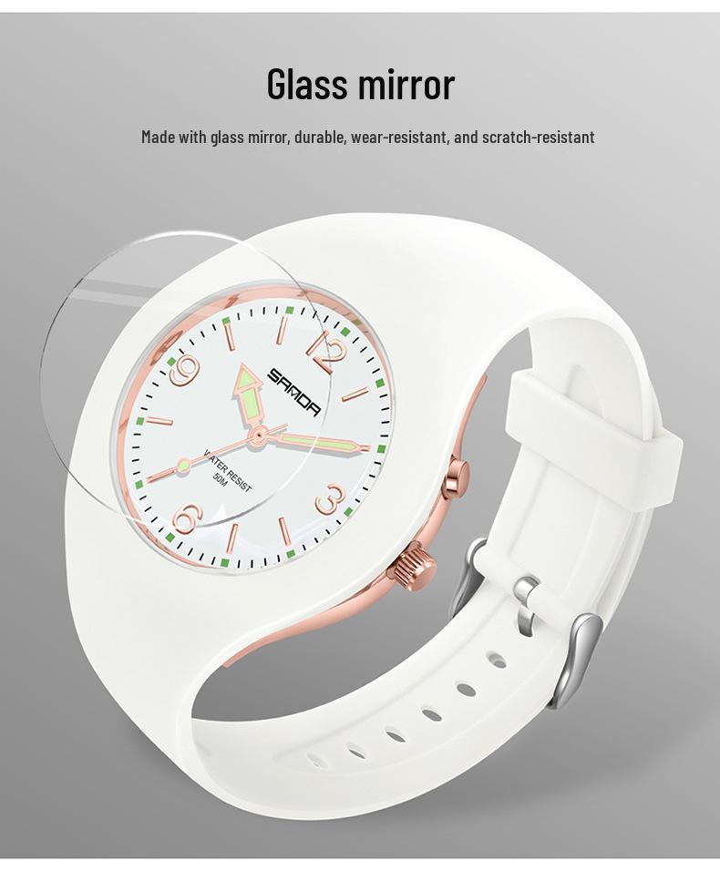 Sanda Macaron Color Fluorescent Waterproof Sports Watch for Men & Women