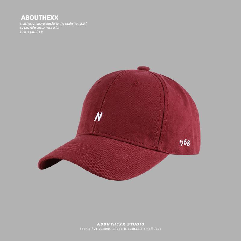 Cotton Baseball Cap With Embroidered Letters For Casual Summer Sun Protection