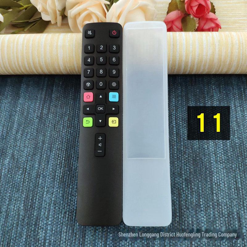 Funda protectora de silicona transparente para control remoto, antipolvo y anticaídas, para aire acondicionado, TV y decodificador