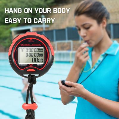 Professioneller digitaler Stoppuhr-Timer, wasserdichter digitaler Hand-LCD-Timer, Chronograph, Sport