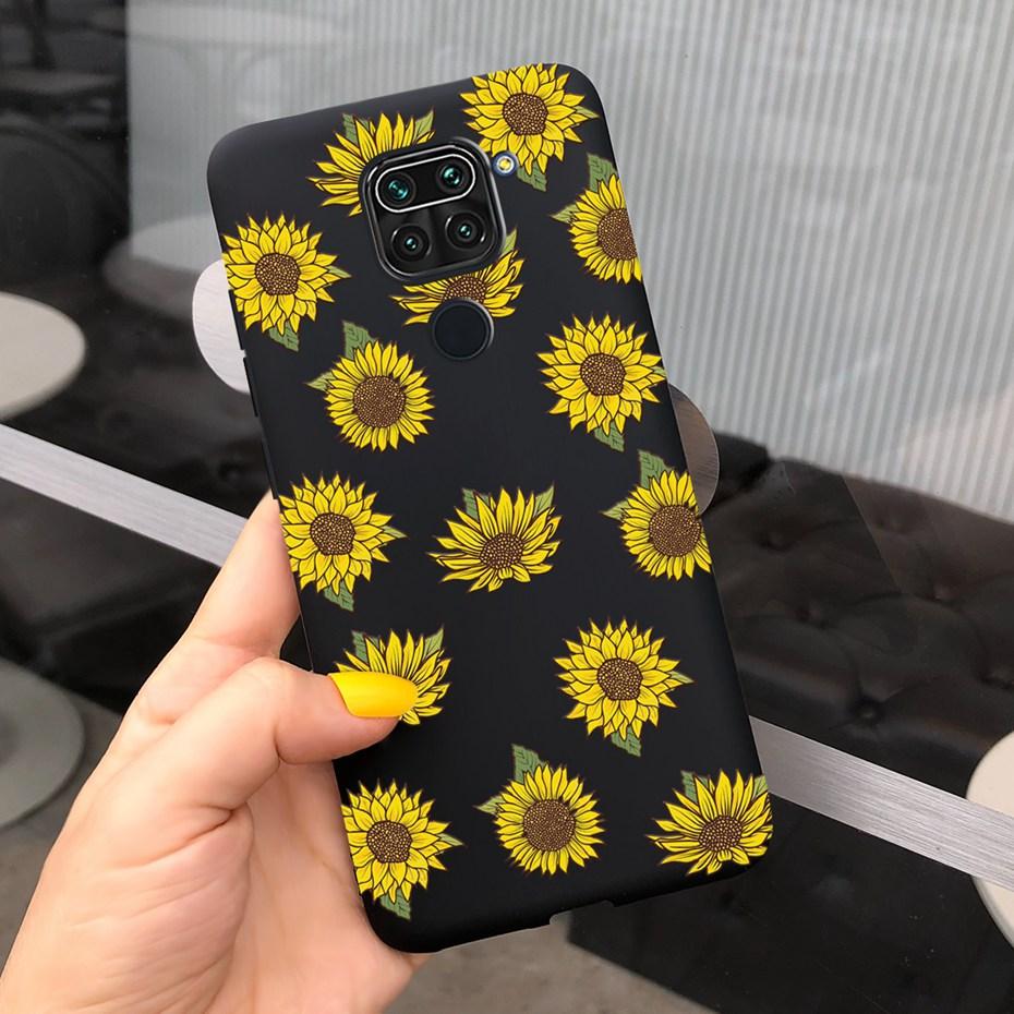 For Xiaomi Redmi Note 9 Case Luxury Sunflower Lavender Silicon Phone Back Cover Case For Redmi Note 9 Pro Max 9s Note9 Soft Etui