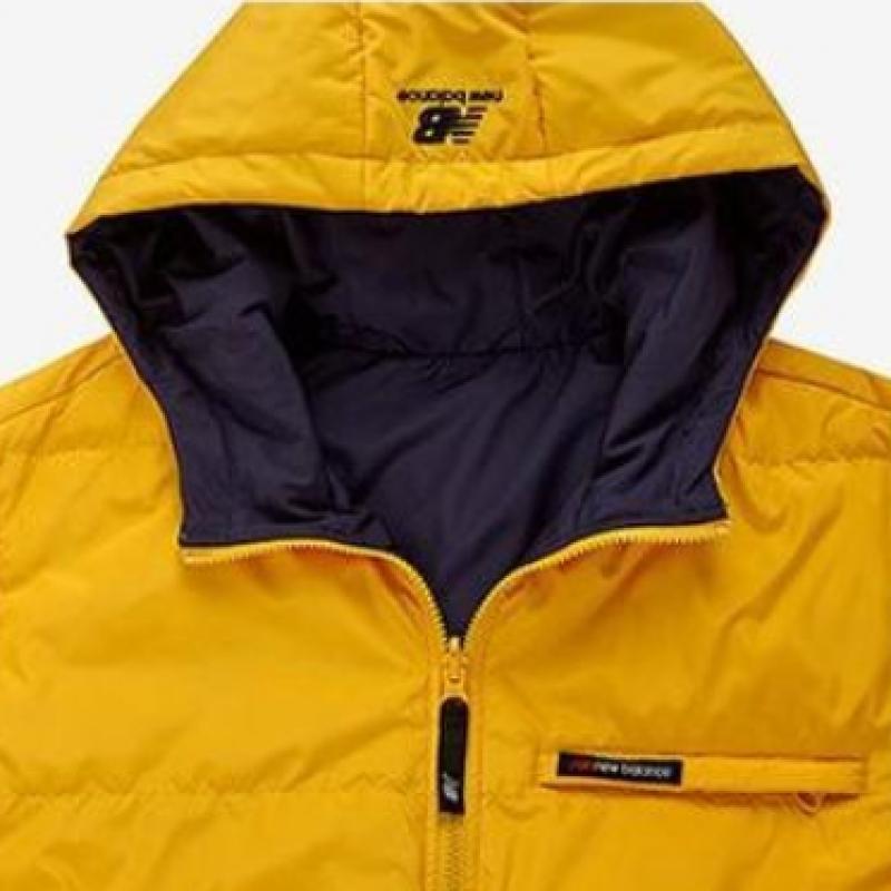 New Balance Unisex Reversible Duck Down Padded Jumper Yellow