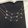 CARLIDANA Mother's Day Gift Hot Sale Letter MAMA Necklace for Mom Stainless Steel Gold Color Necklace Jewelry Women Anniversary