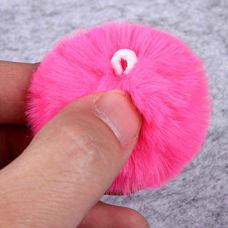 20PCS Imitation Rabbit Fur Ball Handmade Clothing Bag Decoration Artificial Fluffy Soft Pompons Colorful Balls for DIY Keychain