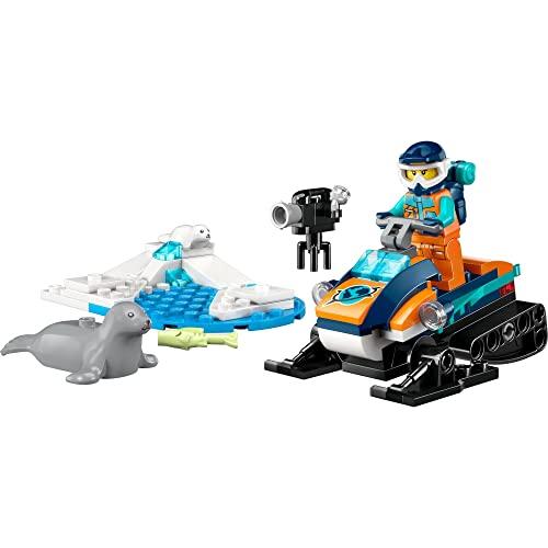 LEGO City Arctic Explorer Snowmobile Toy, a great gift for birthdays, Christmas, and other educational toys for boys and girls ages 5, 6, 7, and 8. Pe