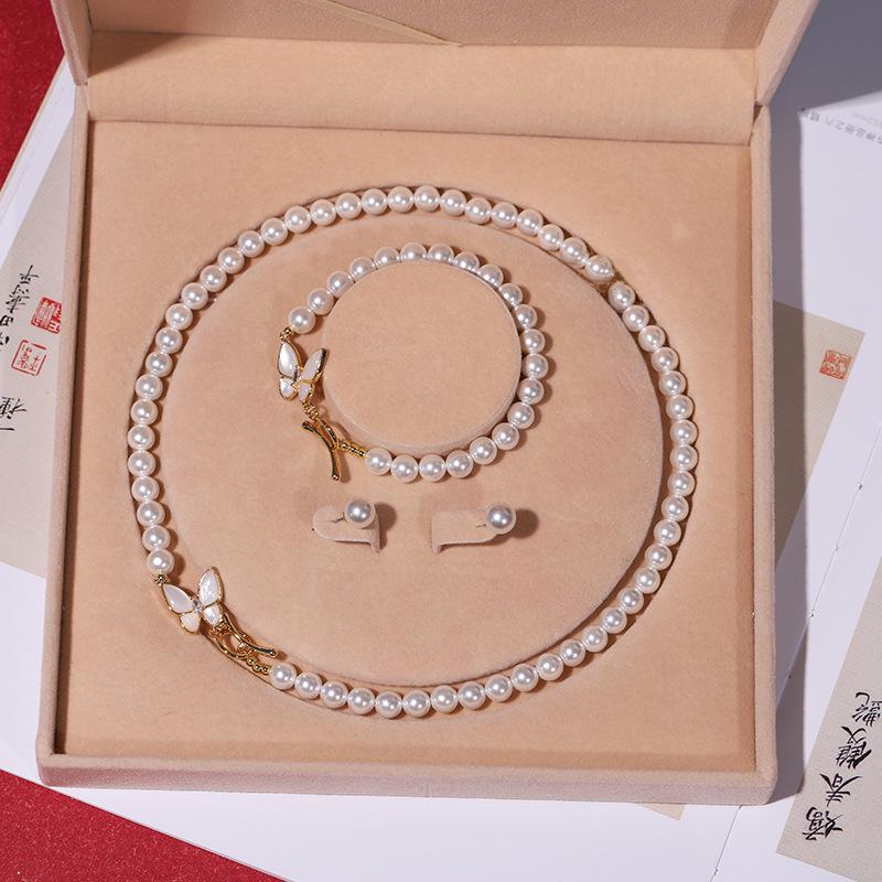 Elegante Collana di Perle di Conchiglia Profonda - Perfetto Regalo per la Festa della Mamma