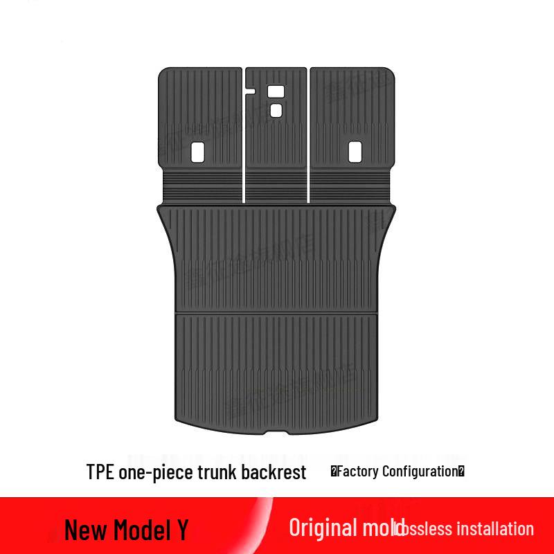 2025 Tesla Model Y/3 One-Piece Trunk Mat & Rear Seat Pad