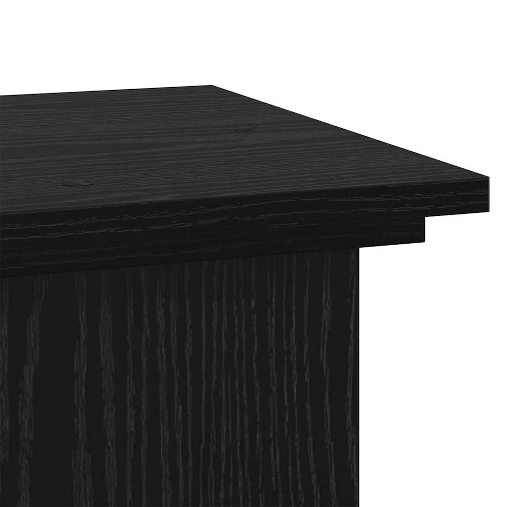 Suport pentru plante efect lemn de stejar negru 33 x 33 x 60 cm
