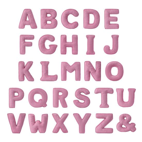 Pink Corduroy Letter Pillow A To Z English Alphabet Throw Pillow Decorative Capital Alphabet Shaped Hugging Cushion Sofa Bedroom Living Room Decor