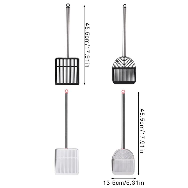 MultiPurpose Cats Litter Scoops Stainless Steel Handle for Household Cage Cleaning Litter Cleaning Tool