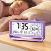 Kids Alarm Clock with Button High Volumes Visual Timers Indicators Rechargeable LCD Display Digital Clock Night Light