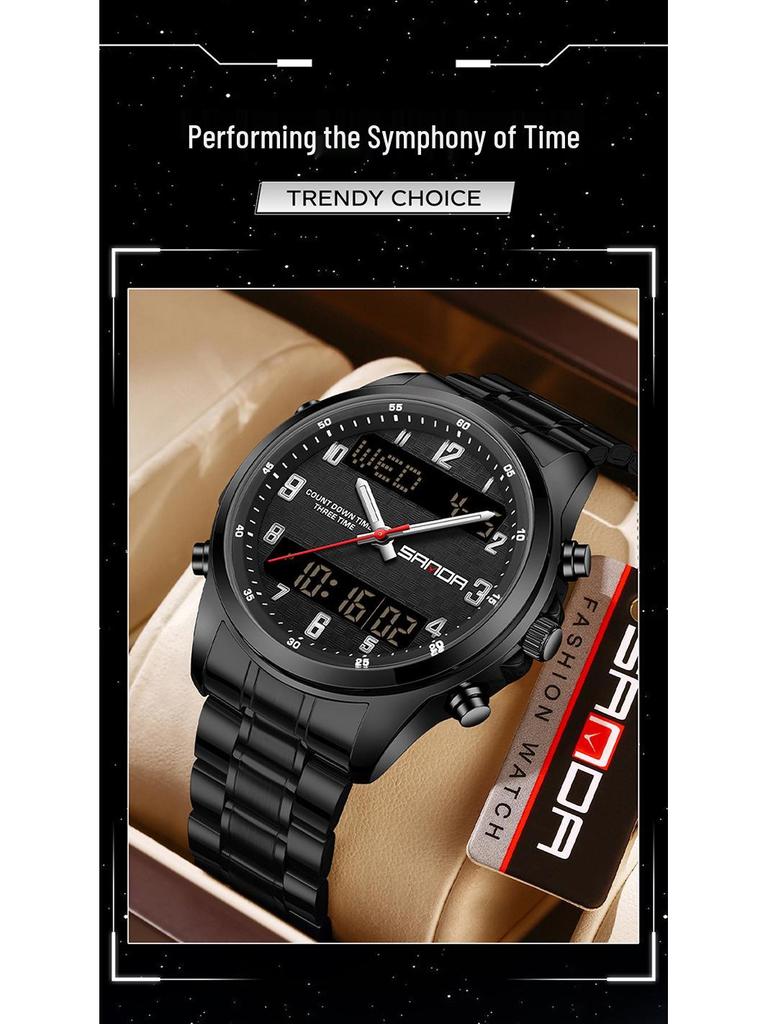 SAND Men's Multifunction Outdoor Sports Watch - 50M Waterproof, Luminous, with Snooze and Countdown Timer
