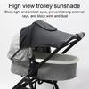 Cobertura Solar para Carrinho de Bebê Proteção UV Dobrável Capa Contra Vento e Poeira para Carrinhos de Bebê Capa de Chuva Ajustável para Cadeirinhas de Carro Carrinhos de Bebê