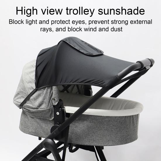 Stroller Sun Shade UV Protection Foldable Wind Dust Cover for Baby Strollers Adjustable Rain Cover for Car Seats Prams