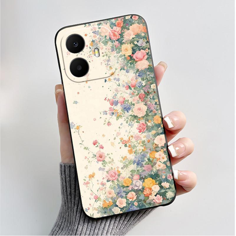 For TCL K70 4G 5G Case Luxury Fashion Butterfly Flower Black Soft Silicone Bumper Cover for TCL K70 Power T522A T522E Phone Case