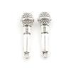 2Pcs 1:12 Doll House Accessories Prop Miniature Metal Microphone